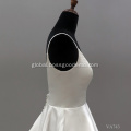  Elegant White A Line Vestido de noiva Custom Made Spaghetti strap satin Wedding Dress bridal Gown Manufactory